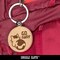 Hamster Head with Stuffed Fat Cheeks Engraved Wood Round Keychain Tag Charm